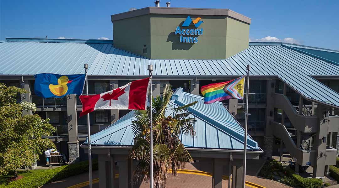 Exterior shot of the Accent Inns Burnaby 