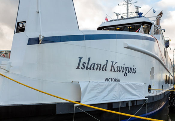 Island Kwigwis, the newest Island Class vessel to be added to the BC Ferries fleet.