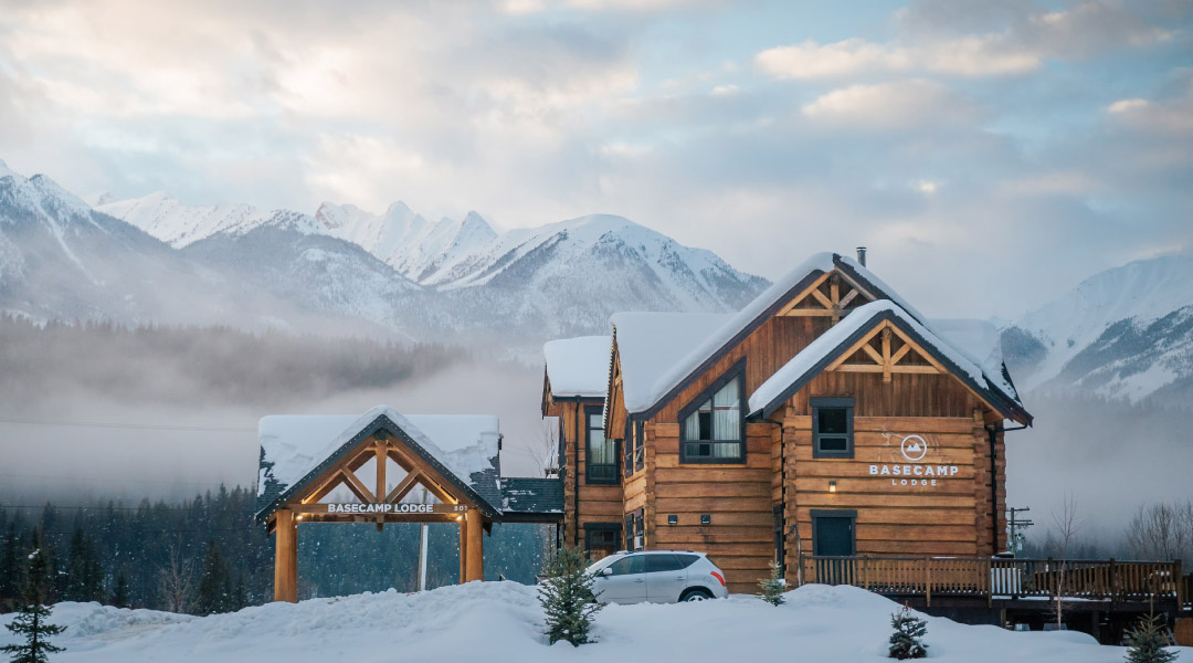 Exterior of the Lodge during the Winter season