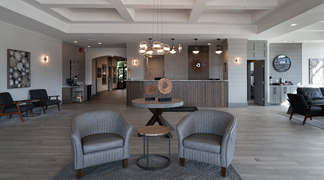 Renovated lobby at Prestige Vernon