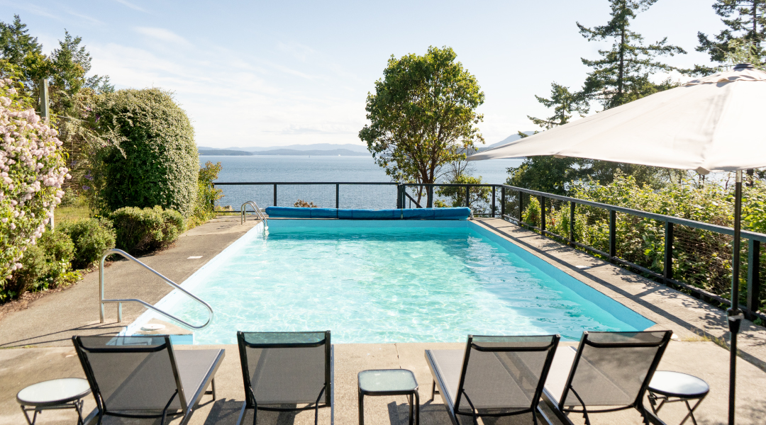 Pool at The Tides Cottages on Pender Island