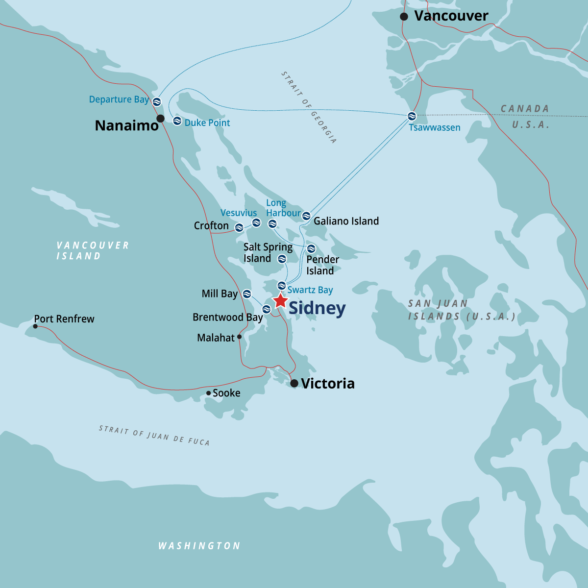 Outer Banks Ferries Map