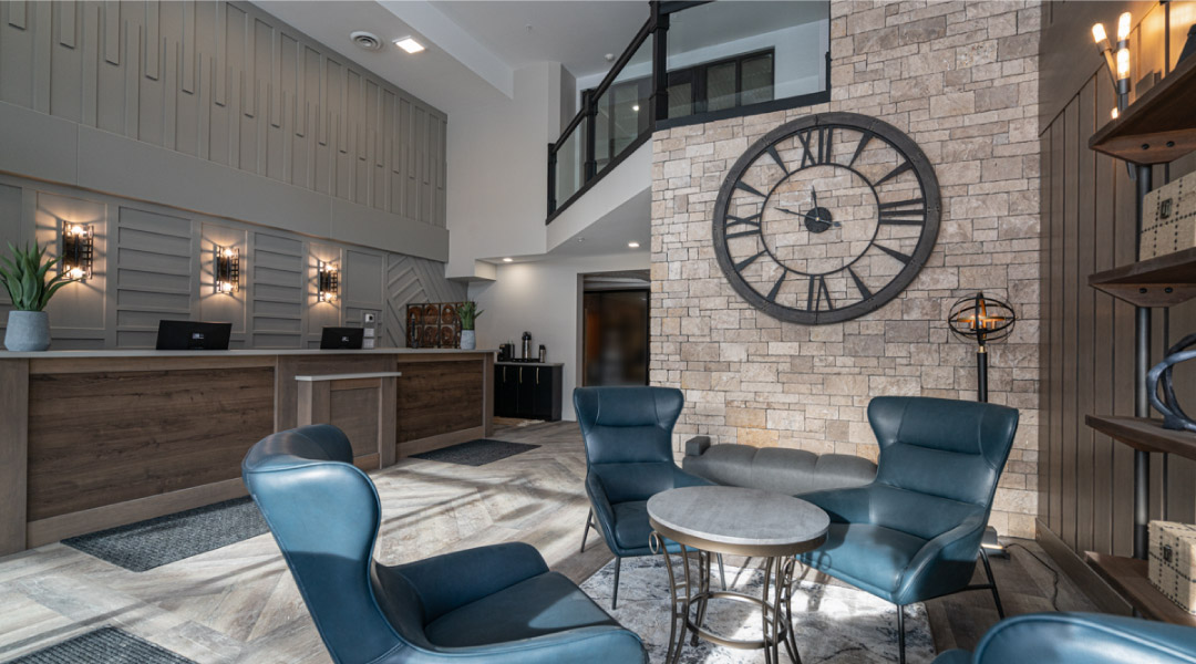 Lobby at the Prestige Kamloops Hotel 