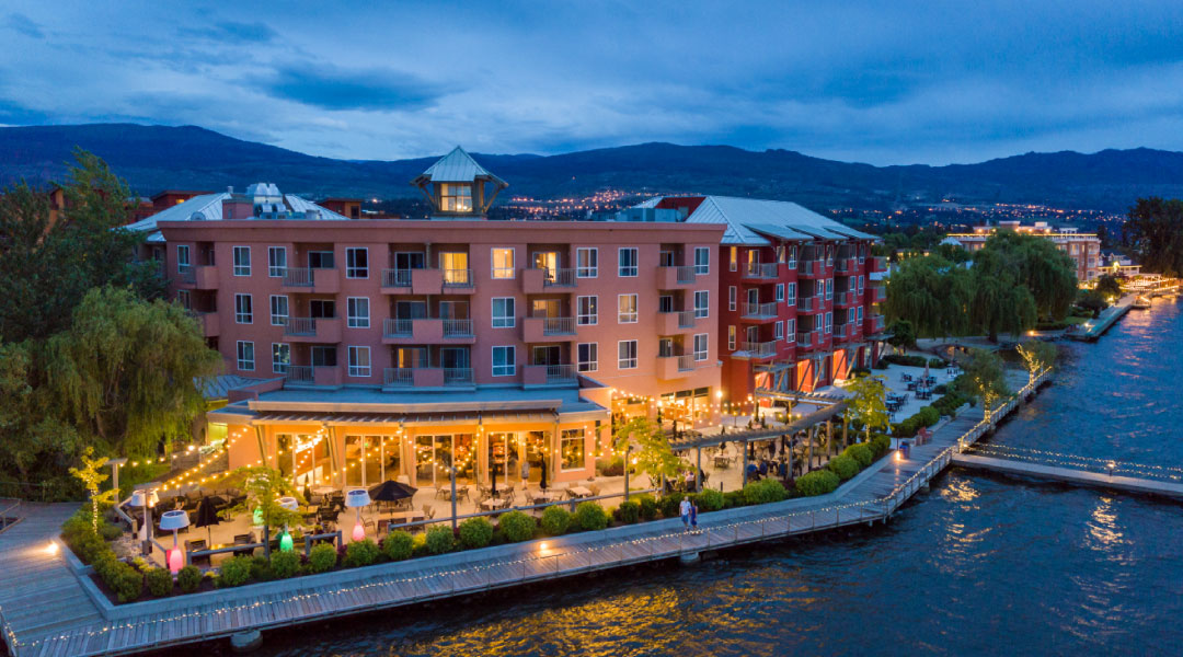 View of Manteo at Eldorado Resort in Kelowna at night