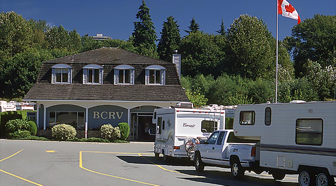 The check in area at the Burnaby Cariboo RV Park and Campground in Metro Vancouver
