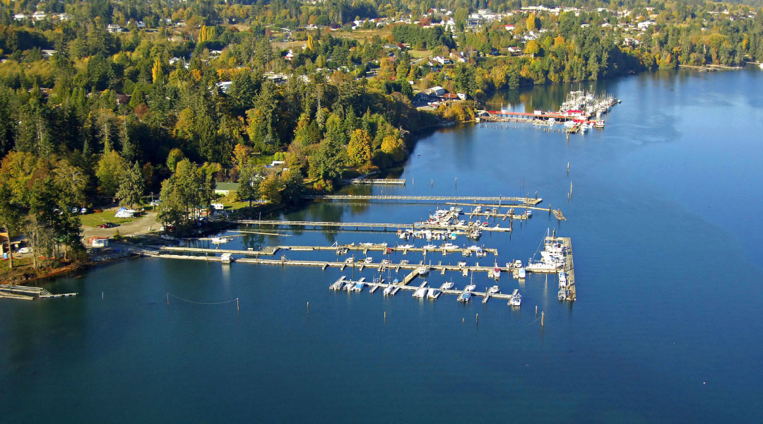 Aerial of Sooke Harbour Resort