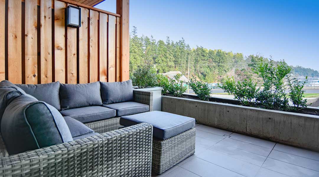 The view from the rooftop of the Harbour House Hotel on Salt Spring Island