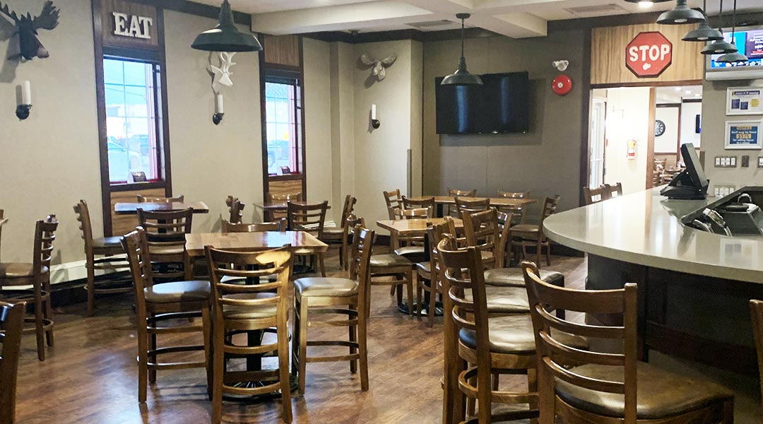 The lounge area of the Billy Barker Café and Lounge at the Billy Barker Casino Hotel in in Quesnel
